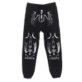 Classic fit black sweatpants with custom Blackcraft artwork on the front. 