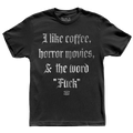 A black cotton tee with custom artwork on the front from Blackcraft.